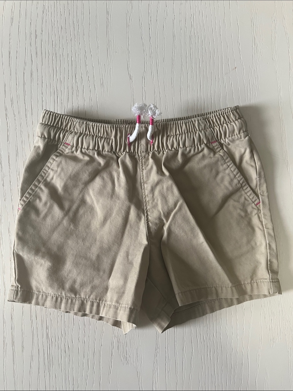 Cat & Jack Khaki Shorts with Pink Accents